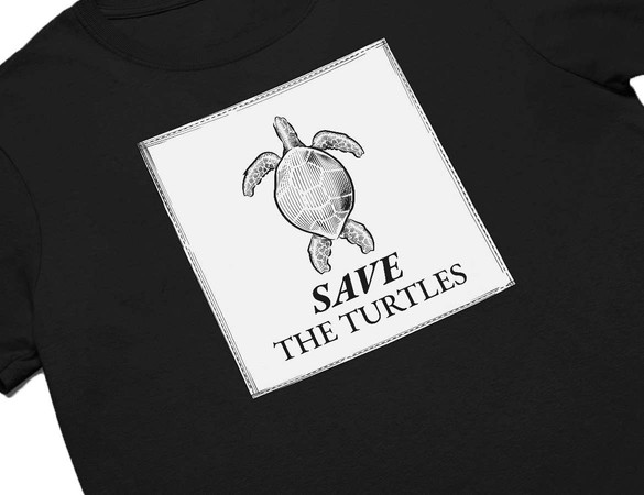 Koszulka z naszywką Save The Turtles
