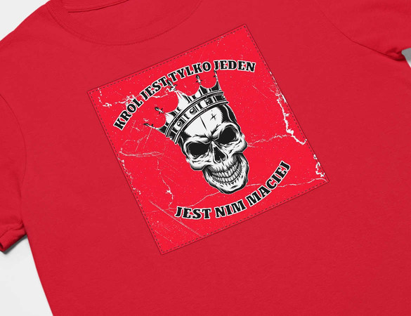 Koszulka z naszywką na Walentynki TWÓJ NAPIS