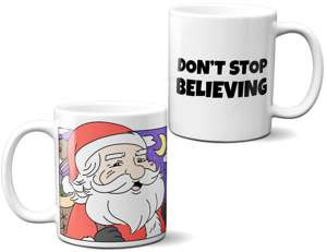 Kubek ŚWIĄTECZNY DON"T STOP BELIEVING na Prezent