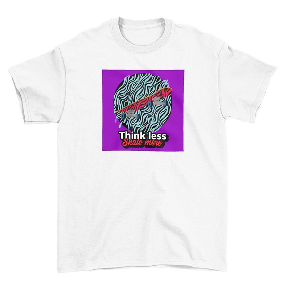 Koszulka z naszywką Think less,scate more