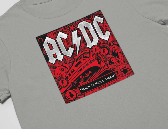 Koszulka z naszywką AC/DC...Train...