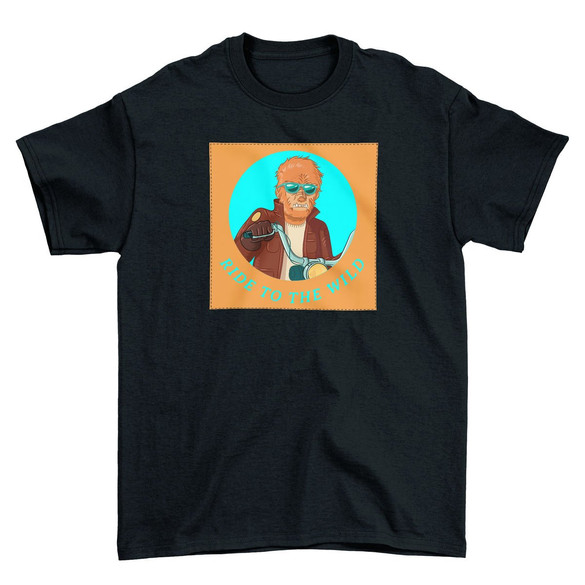 Koszulka z naszywką Ride to the wild