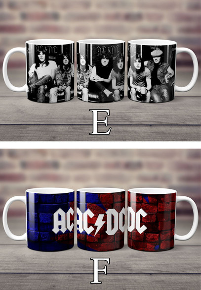 Zestaw AC/DC poduszka+kubek+GRATIS  WZORY