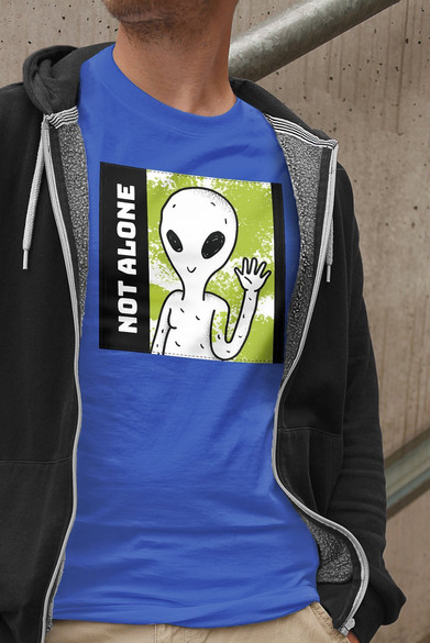 Koszulka z naszywką Not alone