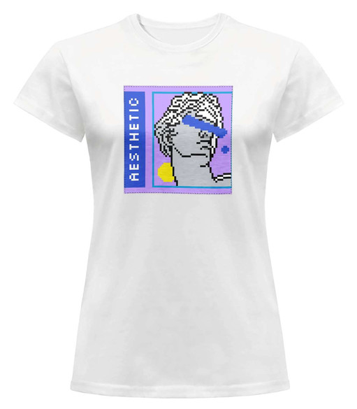 Bluzka damska z naszywką Aesthetic