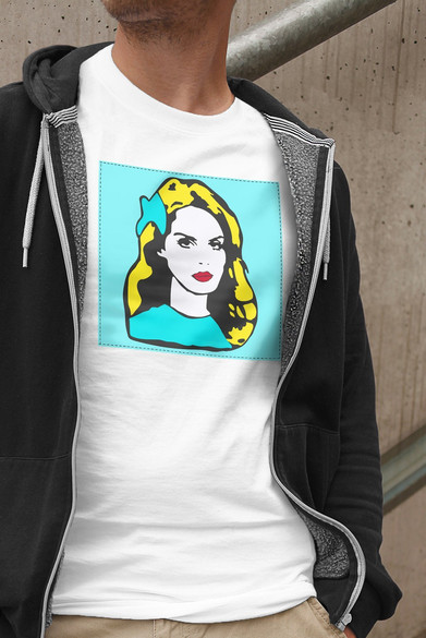 Koszulka z naszywką LANA DEL REY  pop art