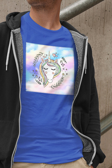 Koszulka z naszywką Unicorne 01