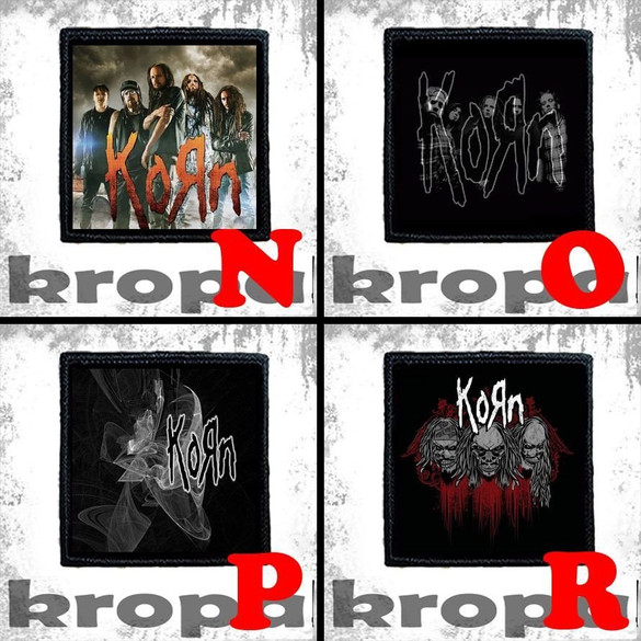 Naszywka KORN 10 x 10 cm  Dużo Wzorów!