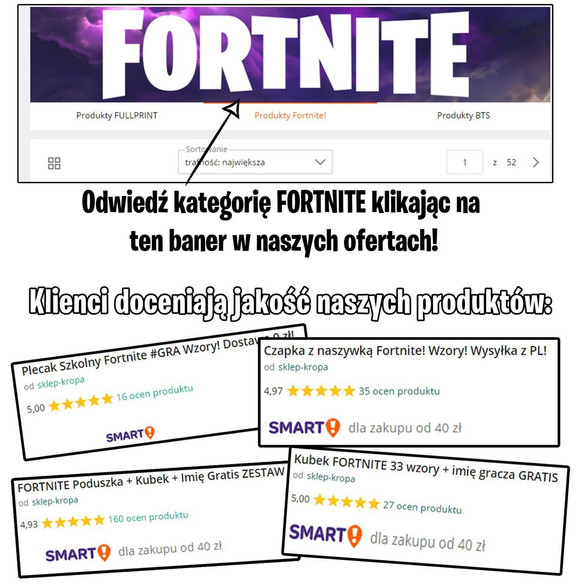 Podkładka pod mysz FORTNITE 24x19cm Z POLSKI +imię