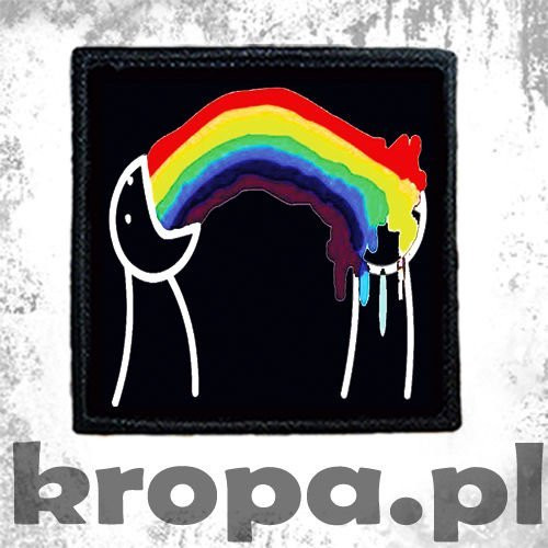 Naszywka RZYGAM TĘCZĄ