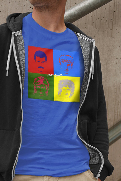 Koszulka z naszywką Queen Hot Space 01