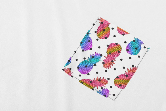 Koszulka z kieszonką ANANASY 4