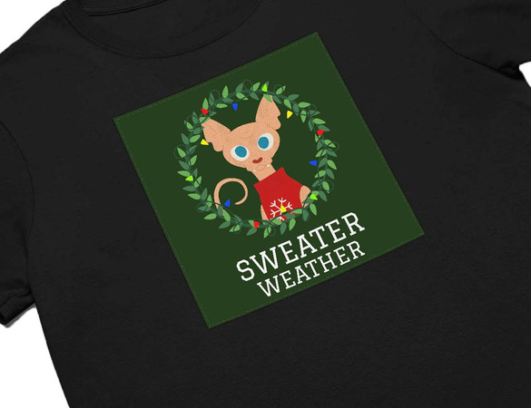 Koszulka z naszywką Sweater weather