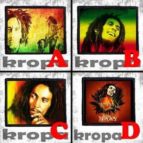 Naszywka BOB MARLEY 10 x 10 cm  Dużo Wzorów!