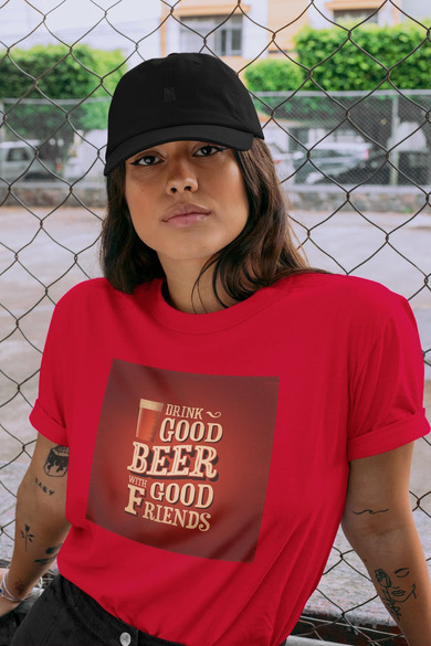Koszulka z naszywką Drink Good Beer...