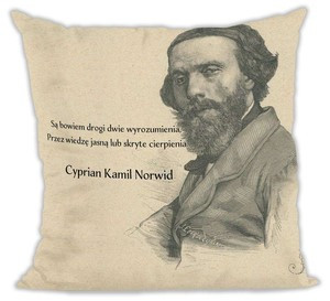 Poduszka Cyprian Kamil Norwid Są bowiem   ....