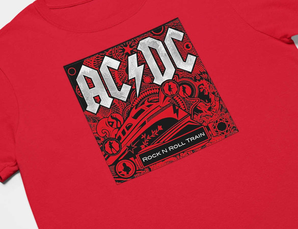 Koszulka z naszywką AC/DC...Train...