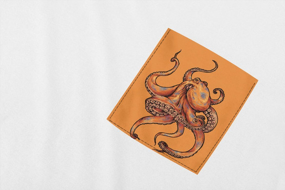 Koszulka z kieszonką OŚMIORNICA OCTOPUS