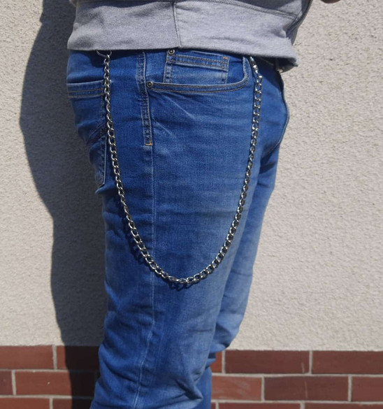 Łańcuch do spodni Ładny MODNY Srebrny 01