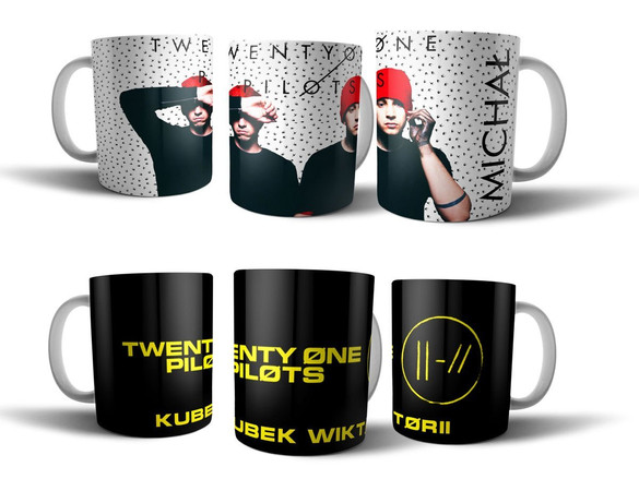 KUBEK 21 TWENTY ONE PILOTS WZORY + IMIĘ