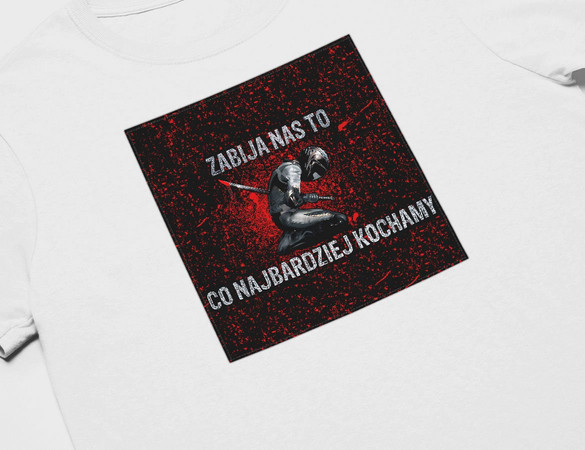 Koszulka z naszywką Lubię zapierd..lać 03