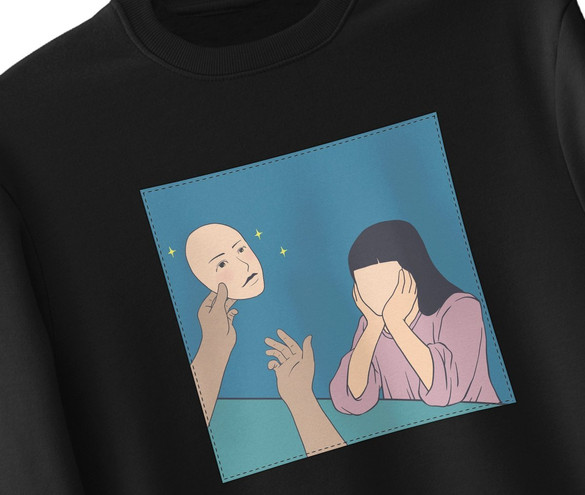 Bluza z naszywką  Put on a mask