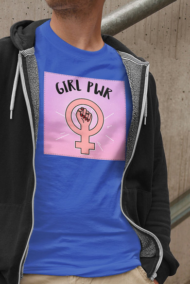 Koszulka z naszywką Girl PWR