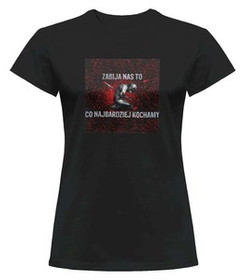 Bluzka damska z naszywką Lubię zapierd..lać 03