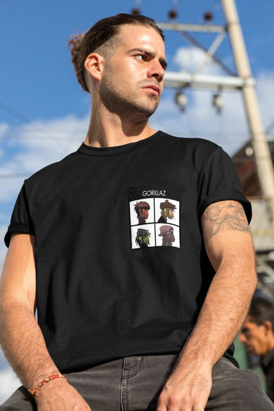 Koszulka z kieszonką Gorillaz