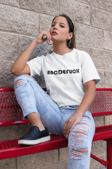 Koszulka ABCDEfuck + Twój napis