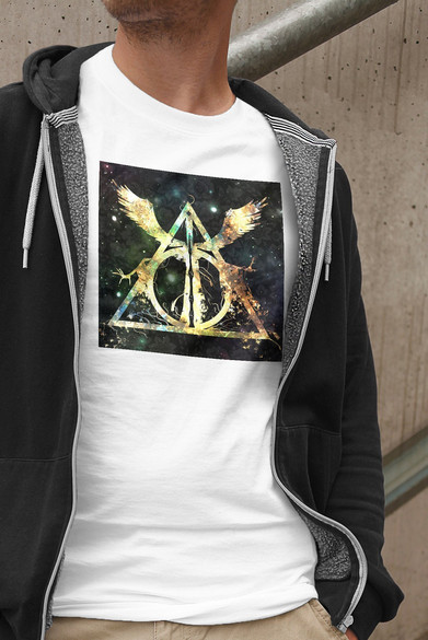 Koszulka z naszywką Harry Potter insygnia