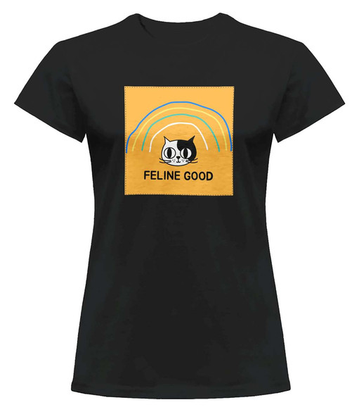 Bluzka damska z naszywką Feline good