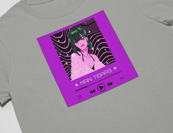 Koszulka z naszywką  Man tears