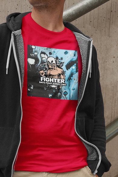 Koszulka z naszywką  FIGHTER