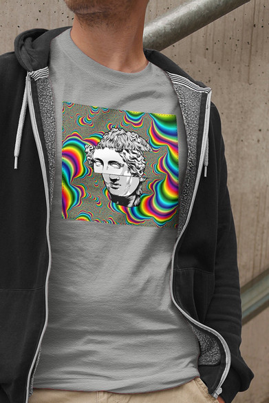 Koszulka z naszywką Psychodelic Dawid