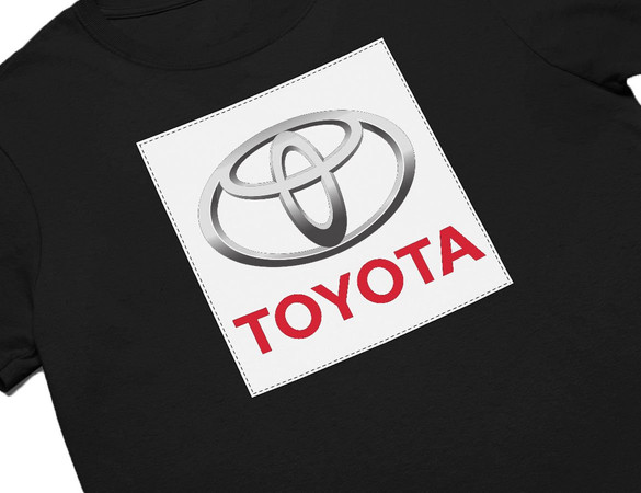 Koszulka z naszywką Toyota logo white