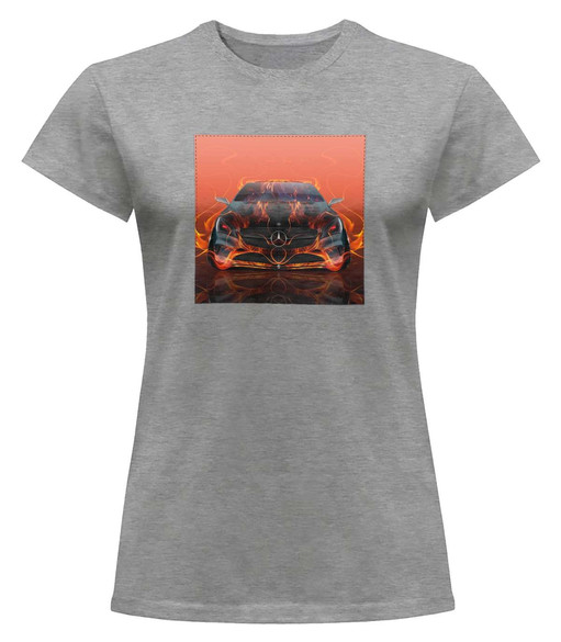 Bluzka damska z naszywką Mercedes-fire