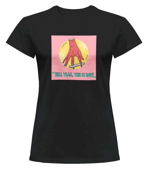 Bluzka damska z naszywką Hell yeah,this is rave