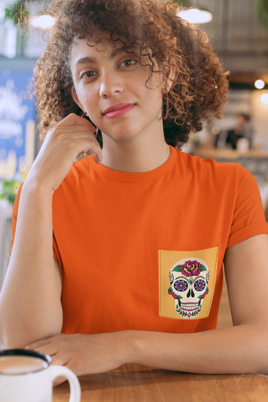 Koszulka z kieszonką MEXICO SKULL