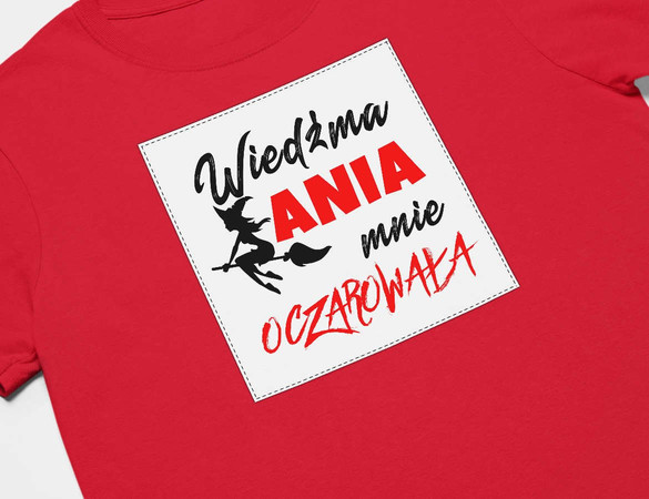 Koszulka z naszywką na Walentynki TWÓJ NAPIS