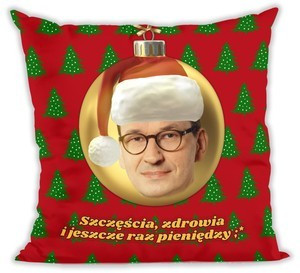 Poduszka premier Mateusz PIS świąteczna śmieszna