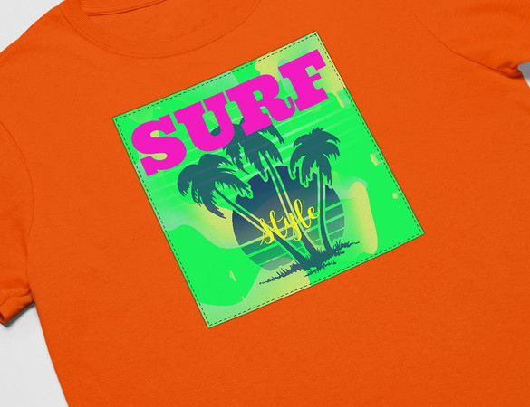 Koszulka z naszywką Surf