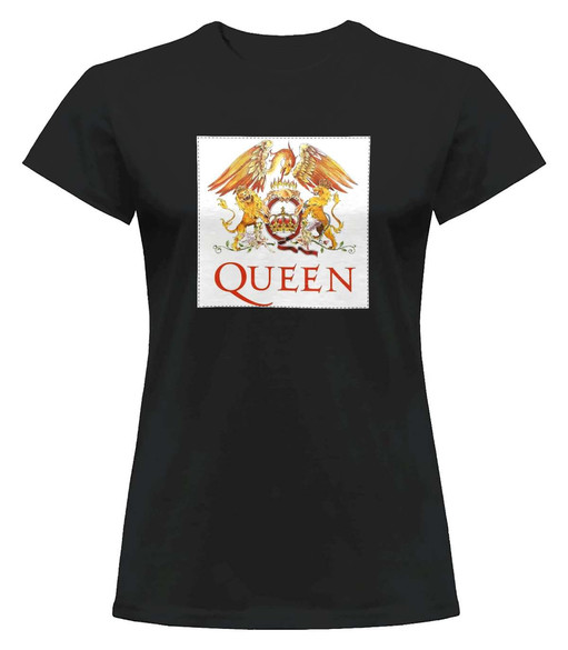 Bluzka damska z naszywką Queen logo white