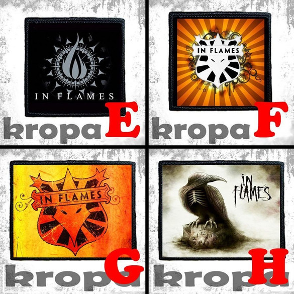 Naszywka IN FLAMES 10 x 10 cm Dużo Wzorów!