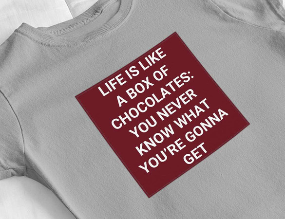 Bluzka damska z naszywką Forrest G. life is like