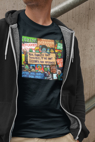 Koszulka z naszywką Anti Racism