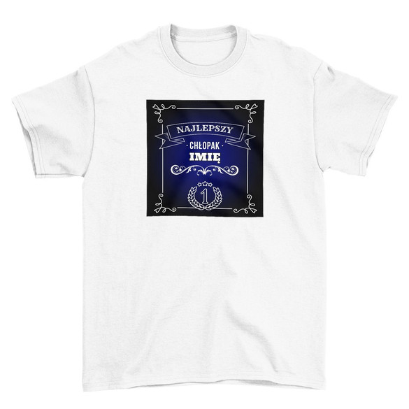 Koszulka z naszywką na Walentynki TWÓJ NAPIS