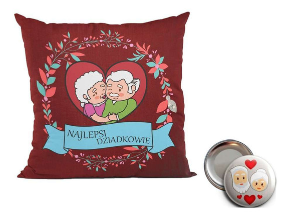Poduszka na Dzień Babci i Dziadka. Magnes i Imię GRATIS!