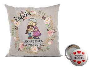 Poduszka na Dzień Babci. Magnes i Imię GRATIS!