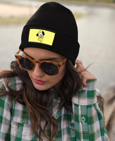 Czapka zimowa z naszywką BTS K-POP BT21 CHIMMY